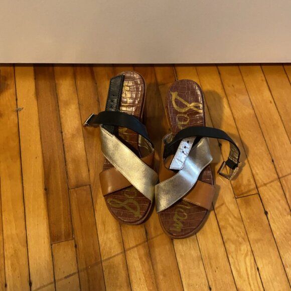 Sam Edelman Colour Block Strappy Sandals - Size 8.5 - Picture 2 of 6